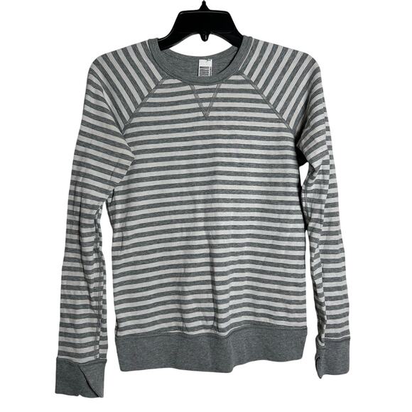 LULULEMON Gray White Striped Long Sleeve Top - Picture 6 of 11
